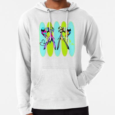 Fizz Loves You (Robotic Fizzarolli / Robo Fizz And Fizzarolli) // Blue-Green Back Hoodie Official Helluva Boss Merch Store