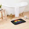 Pride I.M.P. Immediate Murder Professionals Logo (Pride On Black) Bath Mat Official Helluva Boss Merch Store