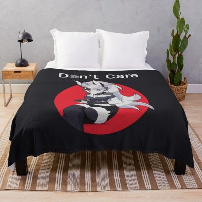 Helluva Boss Loona "Don'T Care " (Dark) Throw Blanket Official Helluva Boss Merch Store