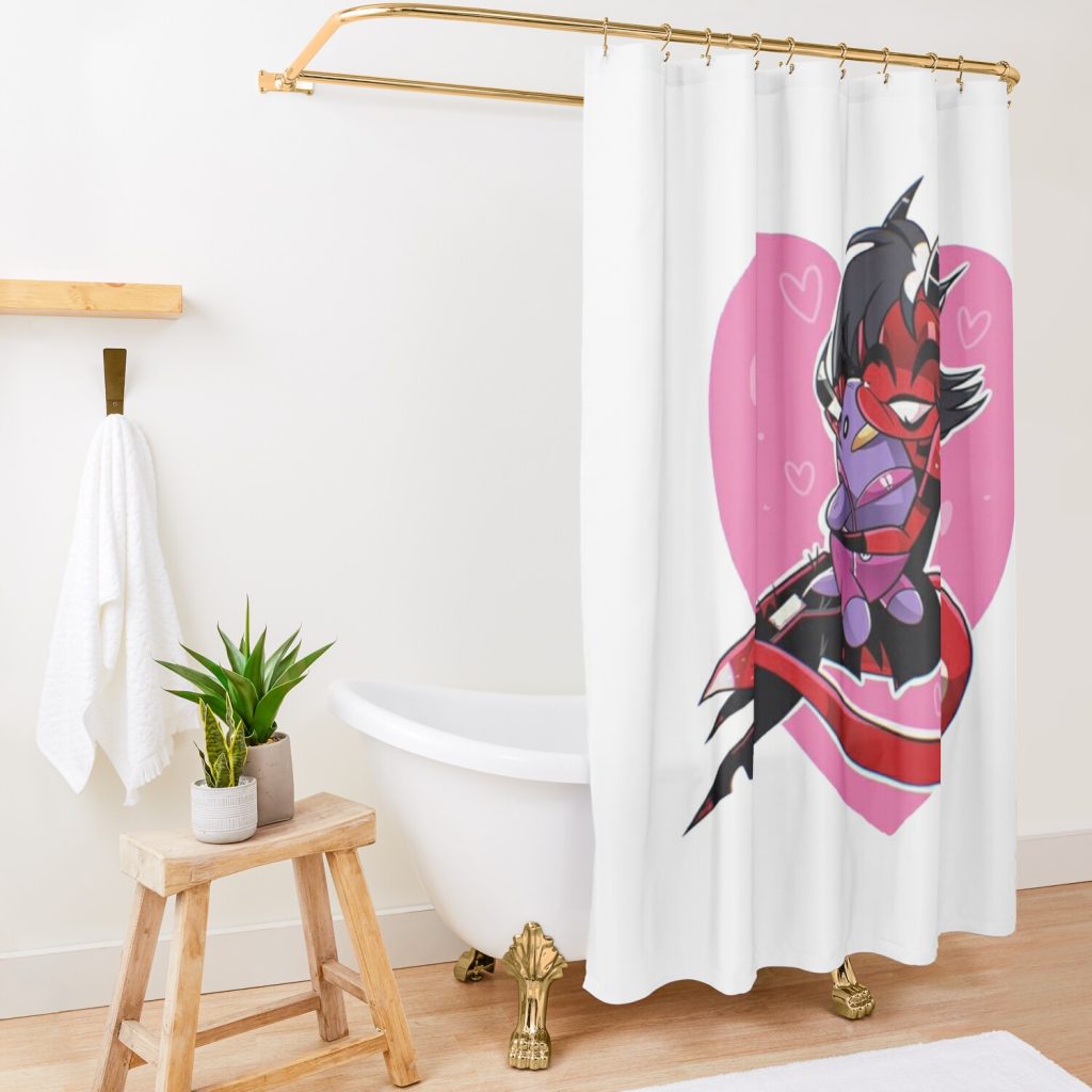 Helluva Boss - Millie Shower Curtain Official Helluva Boss Merch Store