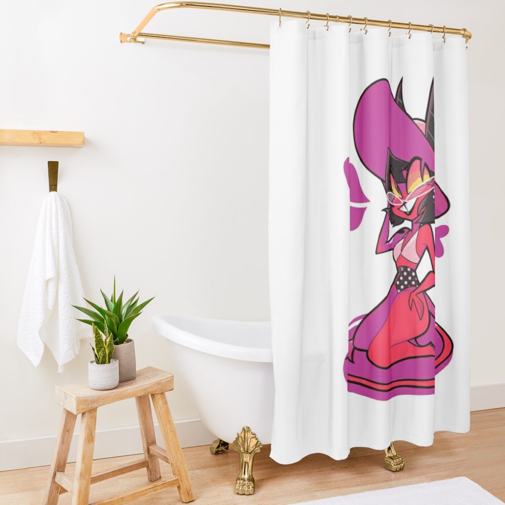 Helluva Boss - Millie Shower Curtain Official Helluva Boss Merch Store