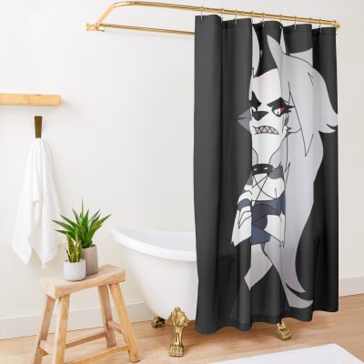 Helluva Boss Loona Shower Curtain Official Helluva Boss Merch Store