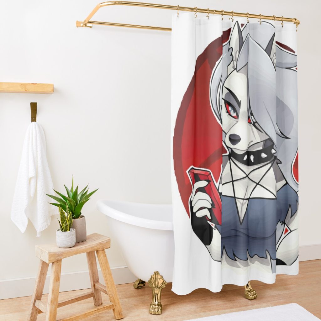 Loona Helluva Boss Shower Curtain Official Helluva Boss Merch Store