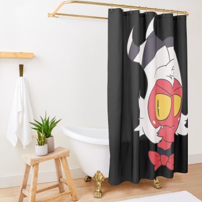 Helluva Boss Moxxie Shower Curtain Official Helluva Boss Merch Store