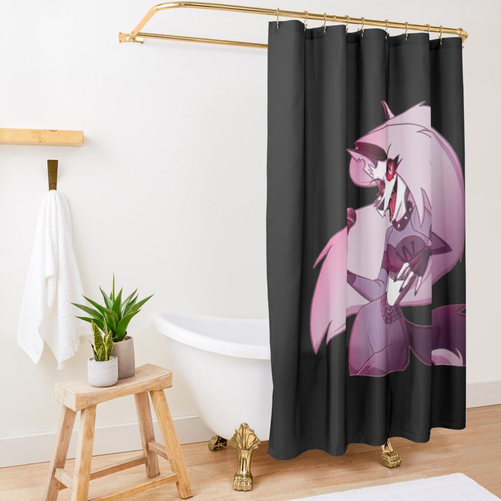 Helluva Boss - Loona Shower Curtain Official Helluva Boss Merch Store