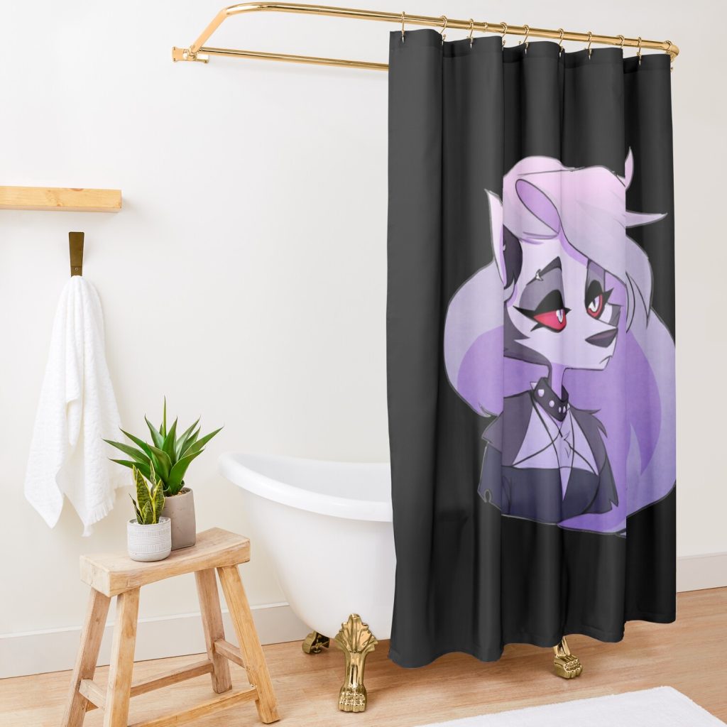 Helluva Boss - Loona Shower Curtain Official Helluva Boss Merch Store