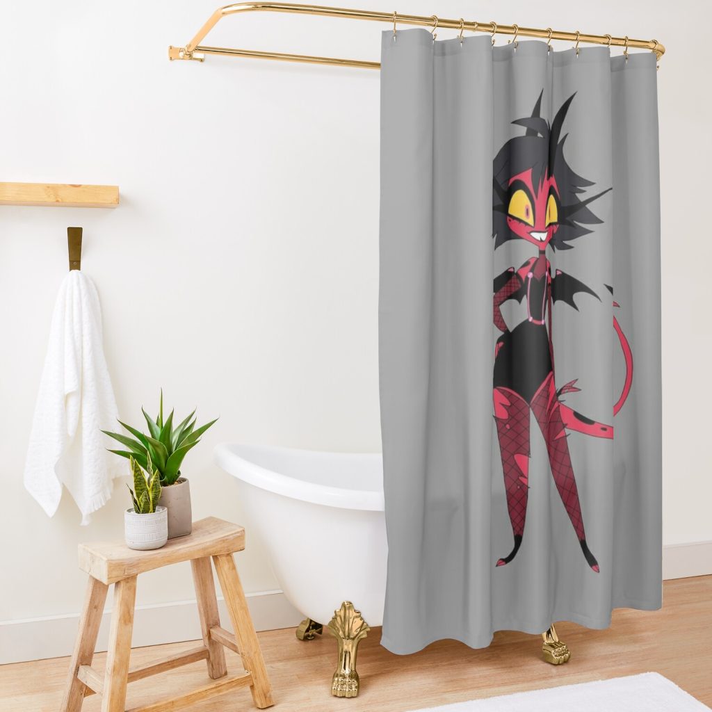 Helluva Boss - Millie Shower Curtain Official Helluva Boss Merch Store