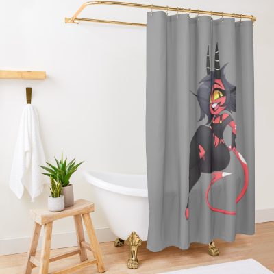 Helluva Boss - Millie Shower Curtain Official Helluva Boss Merch Store