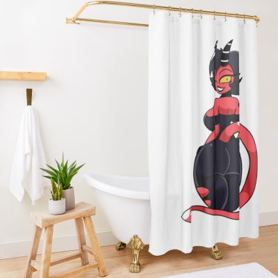 Helluva Boss - Millie Shower Curtain Official Helluva Boss Merch Store